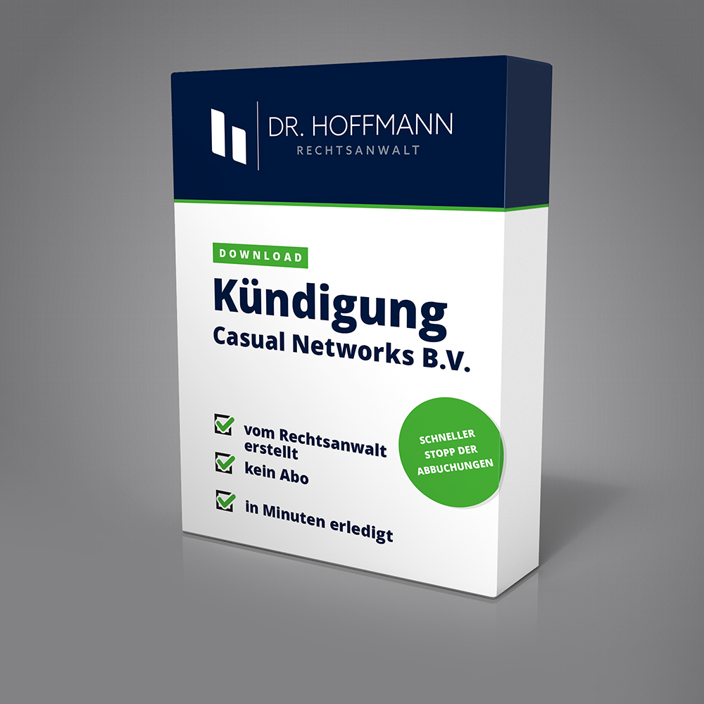 Musterschreiben Casual Network B.V. – Vorschau