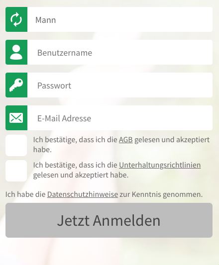 Screenshot der Anmeldeseite bei Ombill